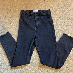 Zara black distressed jeans